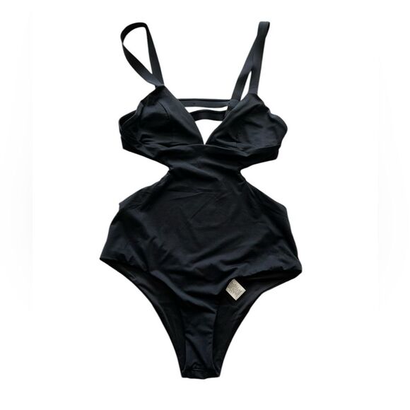 Vitamin A Paradise Plunge Open Back Cut Out One Piece Swimsuit NEW NWT - Picture 3 of 8